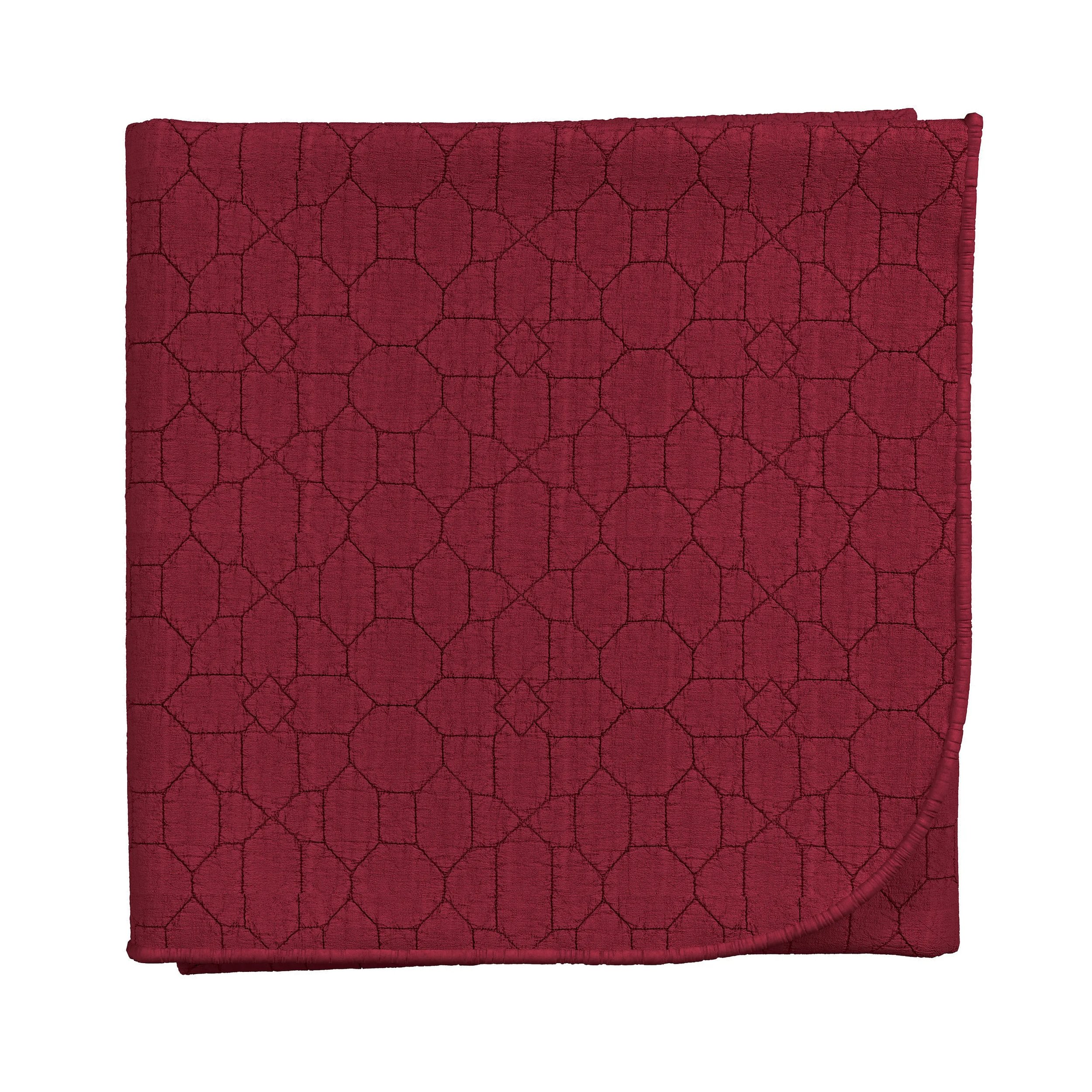 Chinoiserie Charm Woven Cotton Throw By Va In Red